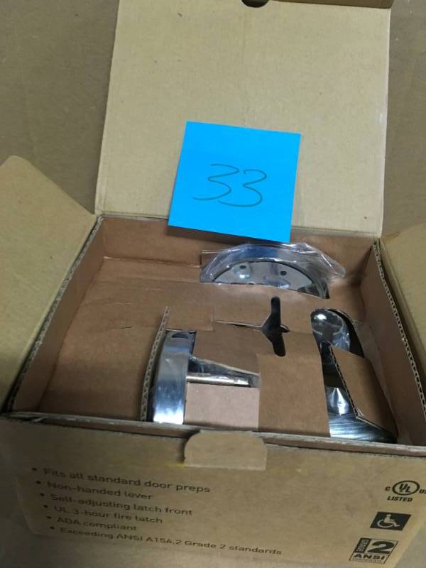 Arctek 2-34 in. Satin Chrome Cylindrical Calypso Keyed Entry Door Lever with Latch not used
