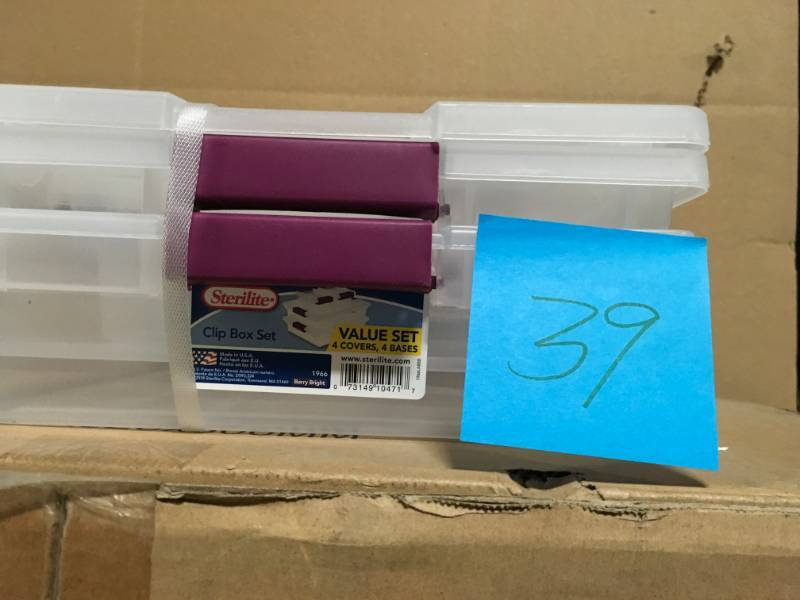 STERILITE CLIP BOX SET 4 COVERS, 4 BASES not used