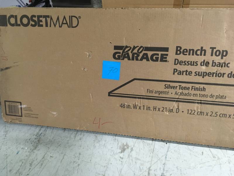 ClosetMaid ProGarage 48 in. W x 21 in. D x 1 in. H Worktop in good condition
