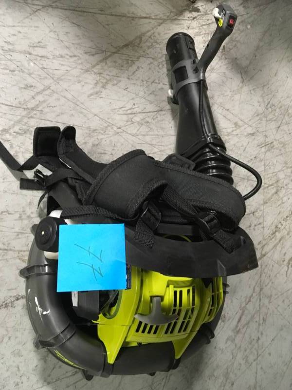 RYOBI 175 MPH 760 CFM 38cc Gas Backpack Leaf Blower not used