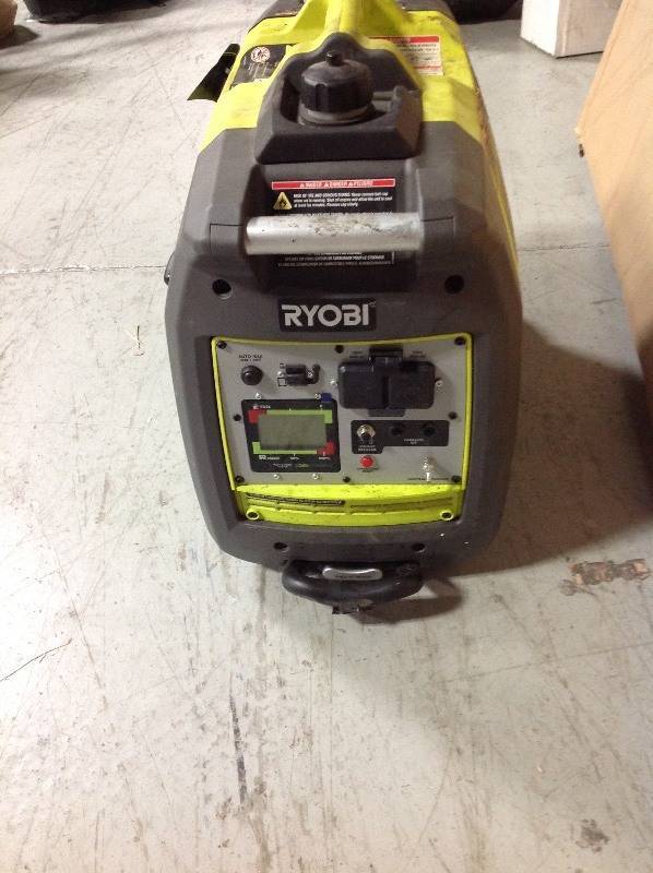RYOBI Bluetooth 2,300 Starting Watt Super Quiet Gasoline Powered Digital Inverter Generator used in working conditions