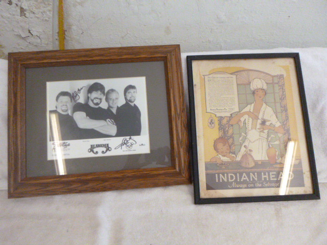 lot 70 image: Framed Picture of the Band Alabama