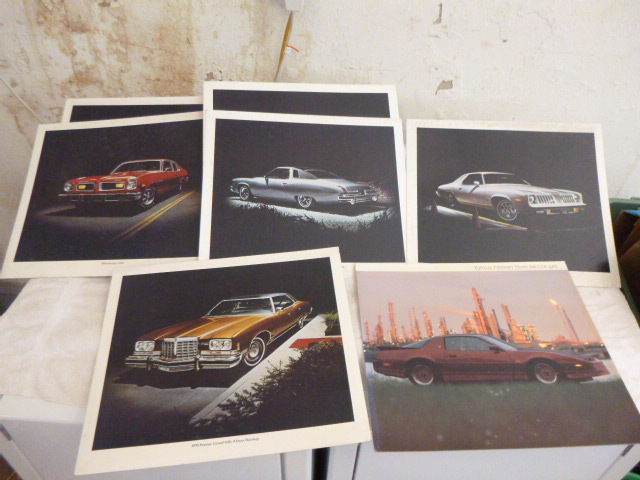 lot 75 image: 7 Pontiac Prints on Heavy Cardboard