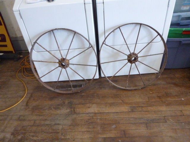 lot 125 image: 2 Vintage Wheels