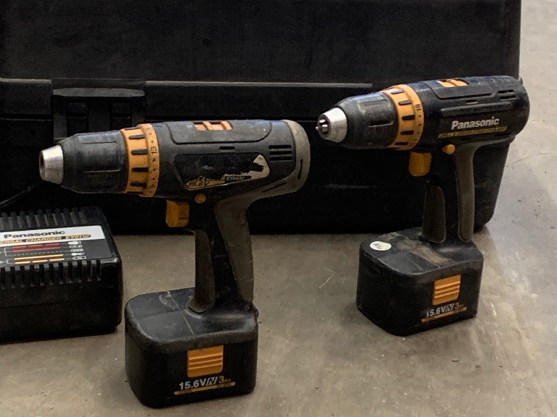 lot 84 image: (2) Panasonic Cordless Tool Sets