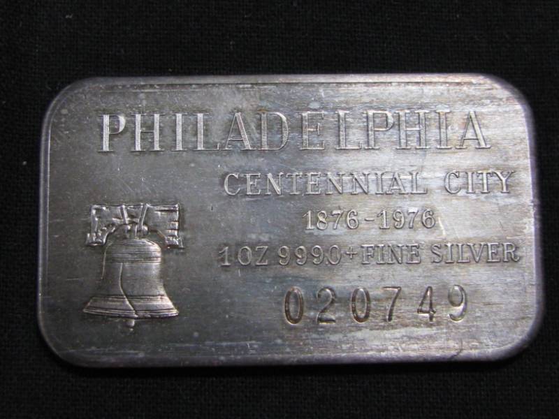 lot 1 image: Silver Bar