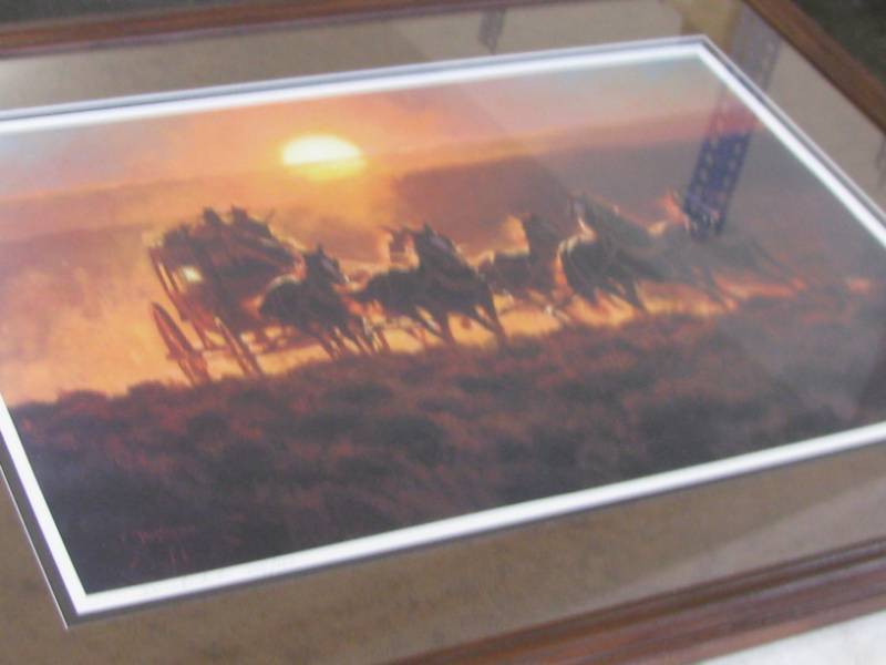 lot 45 image: Stagecoach Framed Print