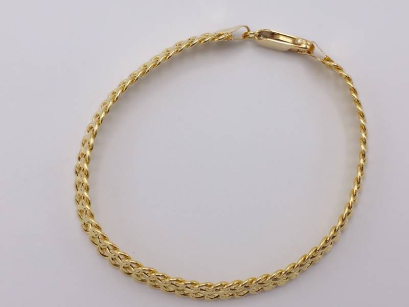 lot 18 image: Double Link Solid 14k Yellow Estate Bracelet