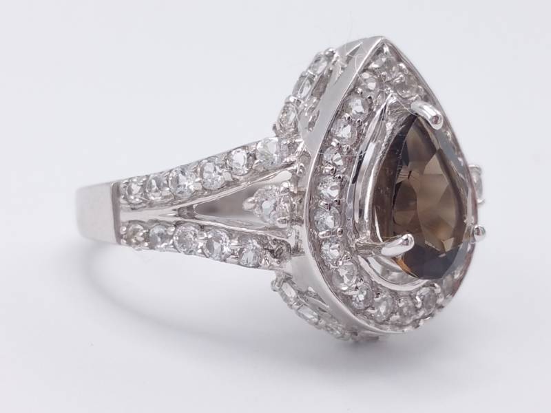 lot 72 image: Smoky Quartz Ring in Sterling Silver
