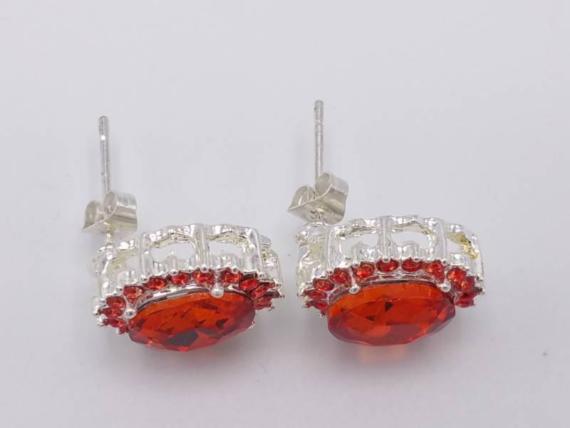 lot 74 image: Brilliant Orange Estate Earrings
