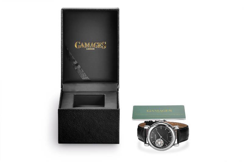 lot 103 image: GAMAGES OF LONDON Limited Edition Skylight Automatic Steel Timepiece - $705 MSRP