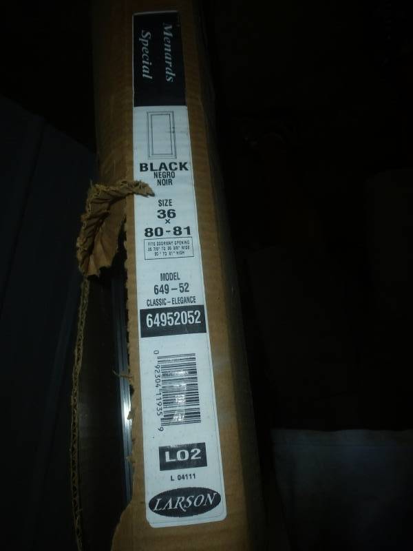 lot 75 image: Larson Storm Door Black