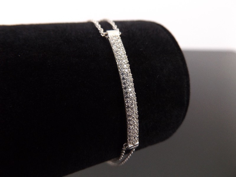 .925 Sterling Silver Crystal Bracelet