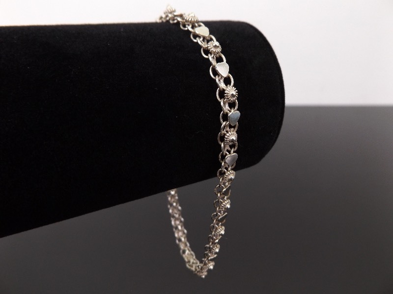 .925 Sterling Silver Charm Anklet  Bracelet