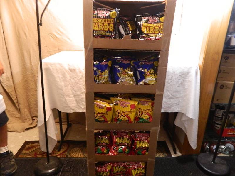 lot 52 image: New Display Full of 50 Bags of Dakota Style Potato Chips
