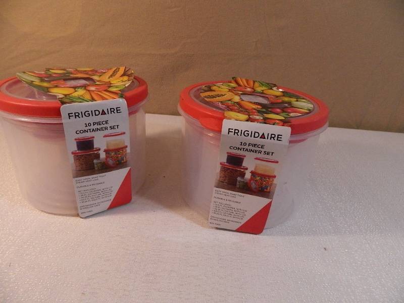 lot 63 image: 2 New Sets of Frigidaire Food Storage Containers with Lids