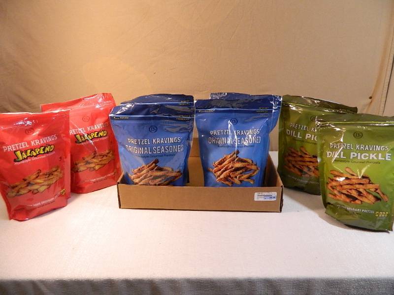 lot 69 image: 8 New Bags of Flavored Pretzels