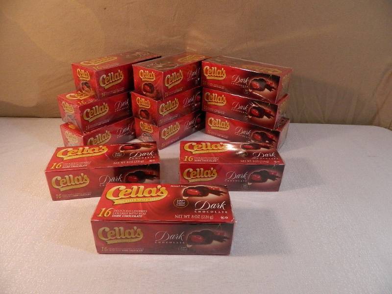 lot 86 image: 12 New Boxes of Chocolate Covered Cherries