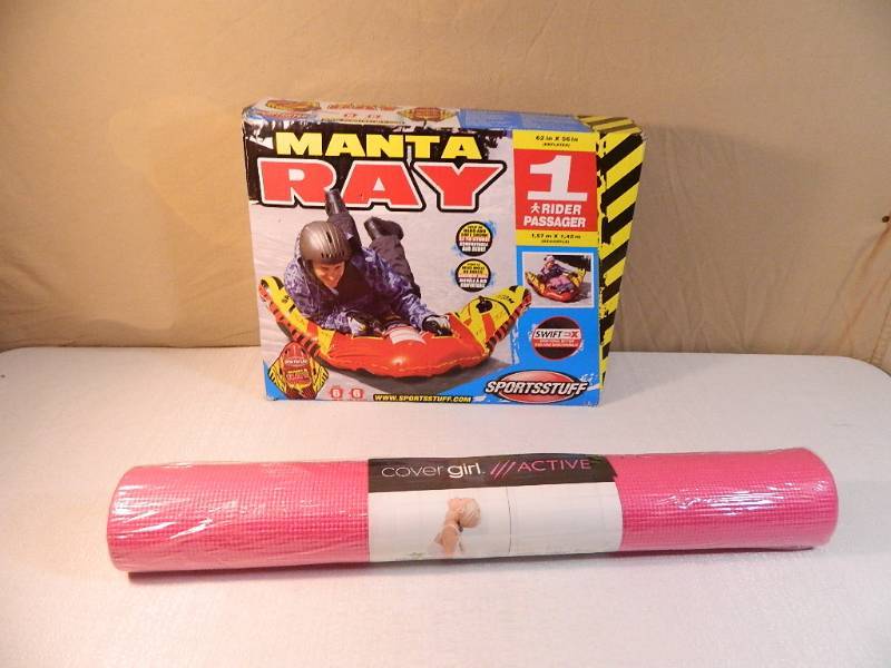 lot 87 image: New Yoga Mat and New Manta Ray Snow Tube