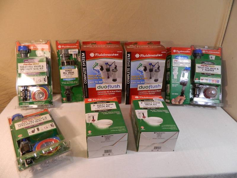 lot 97 image: Large Assortment of New Toilet Parts