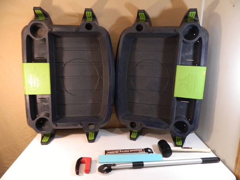 lot 101 image: New Wheelbarrow Caddies, Magnet Tools, Etc