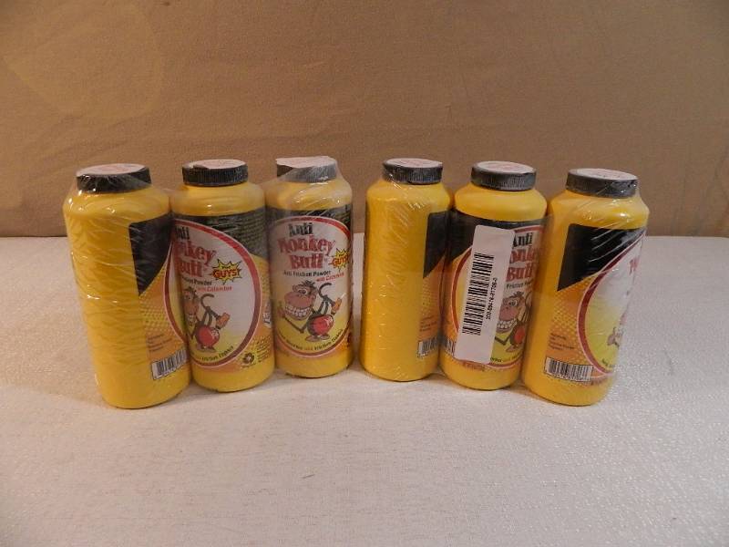 lot 107 image: 6 New Containers of Anti Monkey Butt Powder