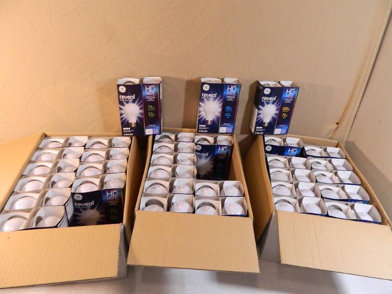 lot 134 image: 128 New GE Reveal HD Lightbulbs