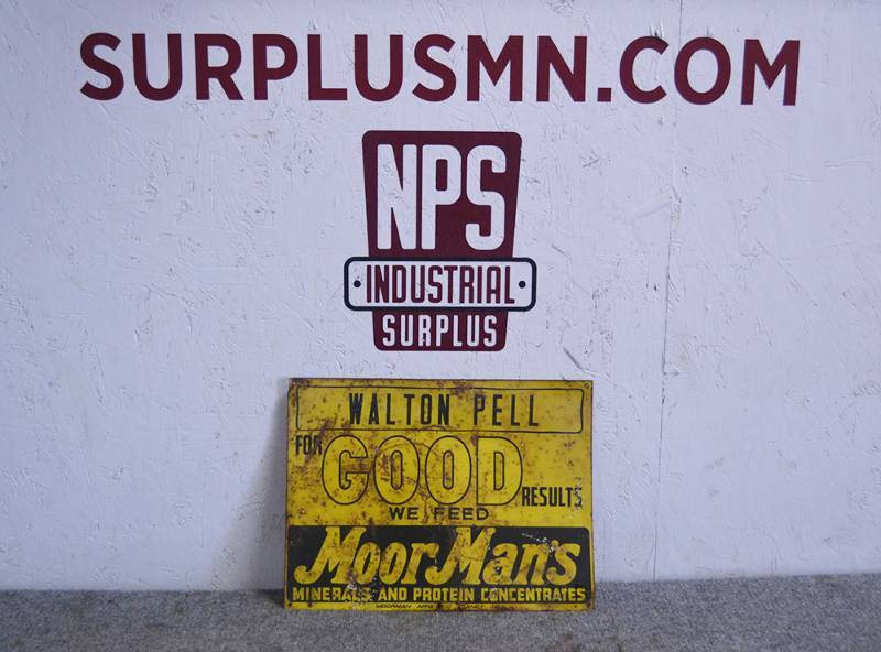 lot 126 image: Vintage Moor Mans Tin Sign