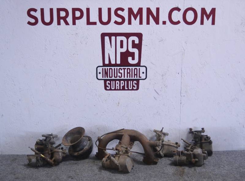 lot 159 image: Lot of Carburetors Tillotson, Horn and Intake