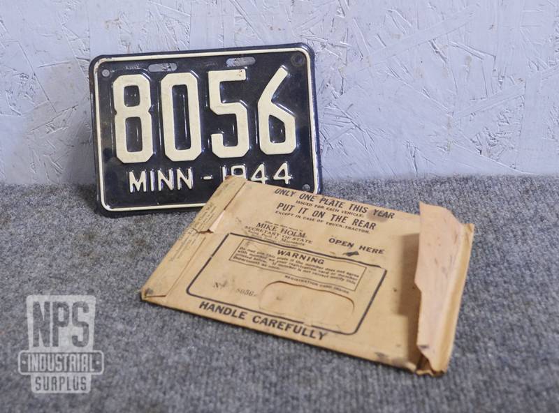 lot 192 image: 1944 MN License Plate