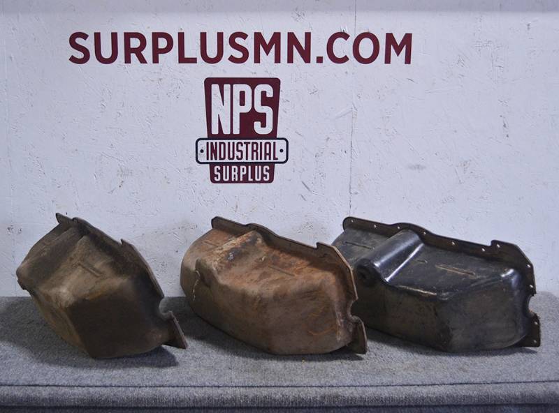 lot 310 image: (3) FORD Model A L-Head Inline 4 Cylinder Engine Oil Pans