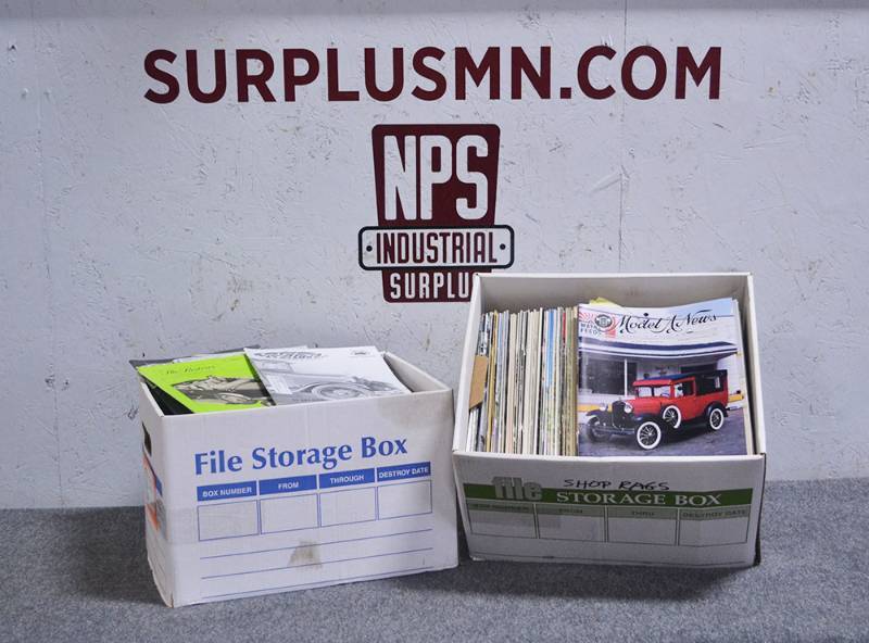 lot 312 image: 2 Boxes of Vintage FORD Model A Magazines and Books