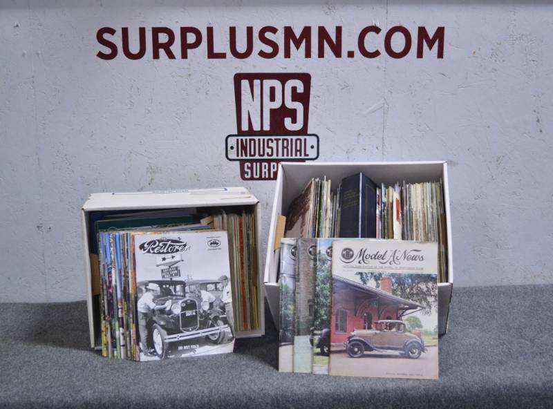 lot 315 image: 2 Boxes of Vintage FORD Model A Magazines and Books