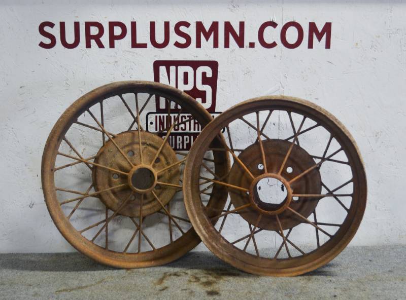 lot 358 image: Pair of FORD Model A Rims (1) 19 and (1) 20