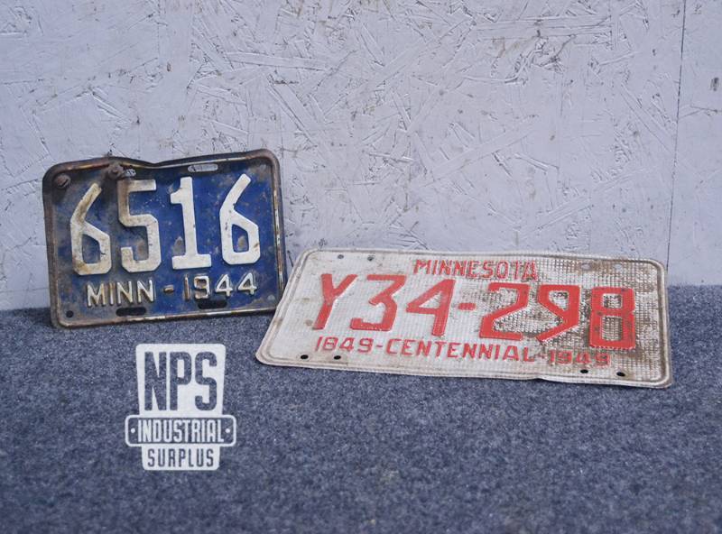 lot 429 image: (2) MN License Plates 1944 and 1949