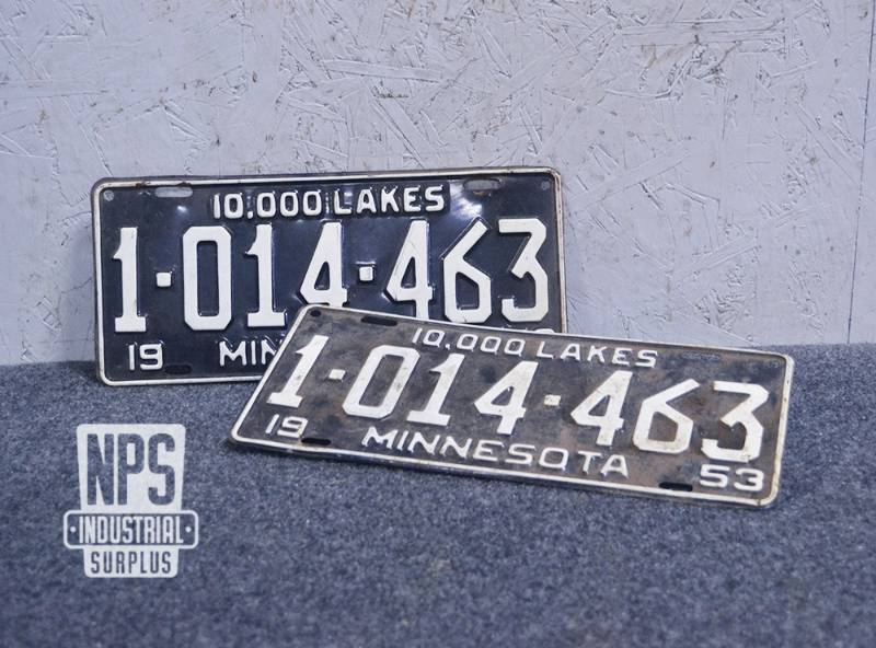 lot 431 image: Pair of MN 1953 License Plates