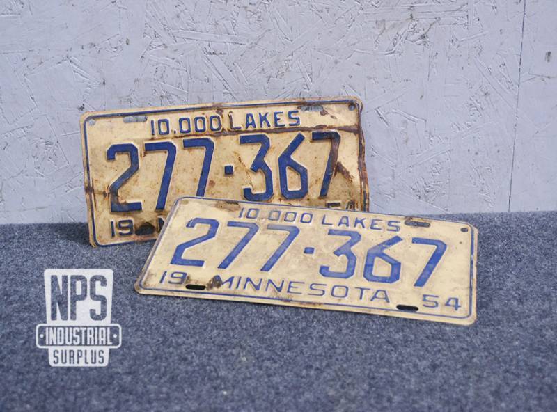 lot 432 image: Pair of MN 1954 License Plates