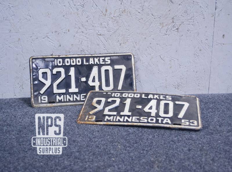 lot 433 image: Pair of MN 1953 License Plates