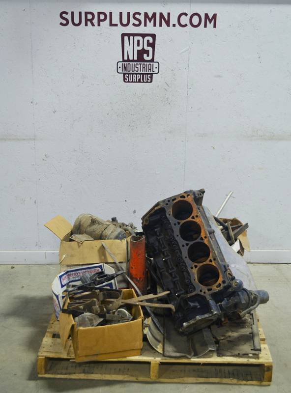 lot 445 image: Pallet Lot of Misc Parts, Engine and Hardware