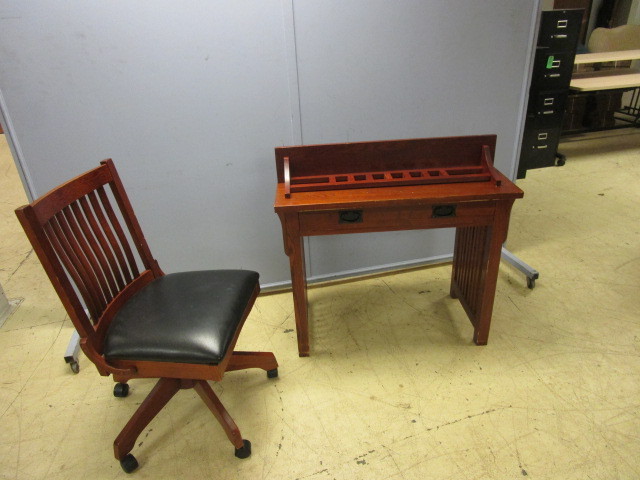 Mission Style Desk Chair And Shelf Unique And Extraordinary