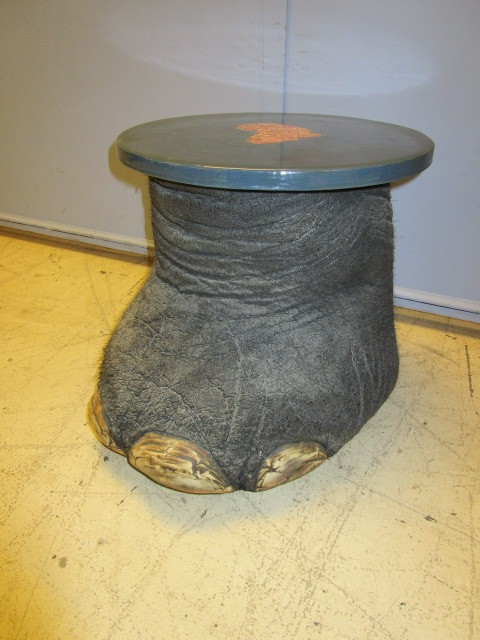 lot 120 image: ELEPHANT FOOT END TABLE