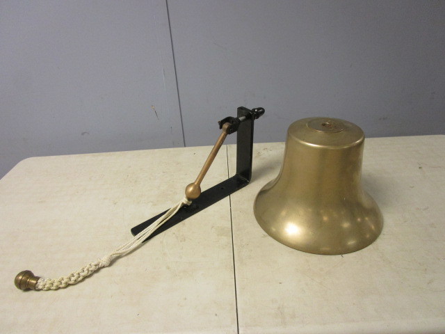 lot 203 image: BRASS SCHOOL BELL