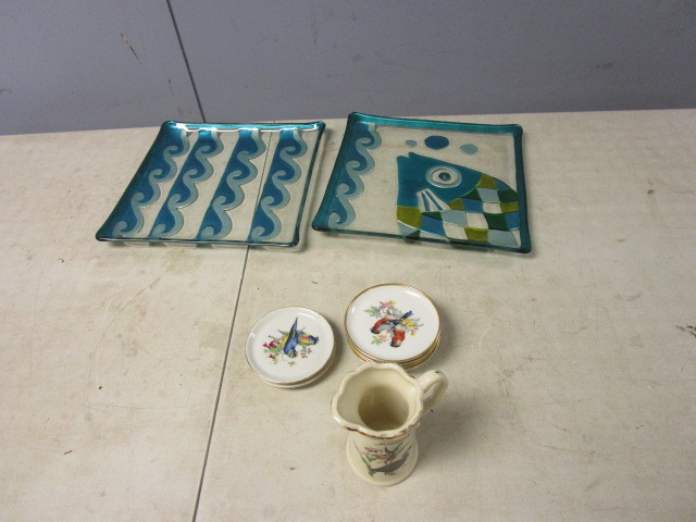 lot 218 image: J.W.K  CHINA AND GLASS SERVING PLATES
