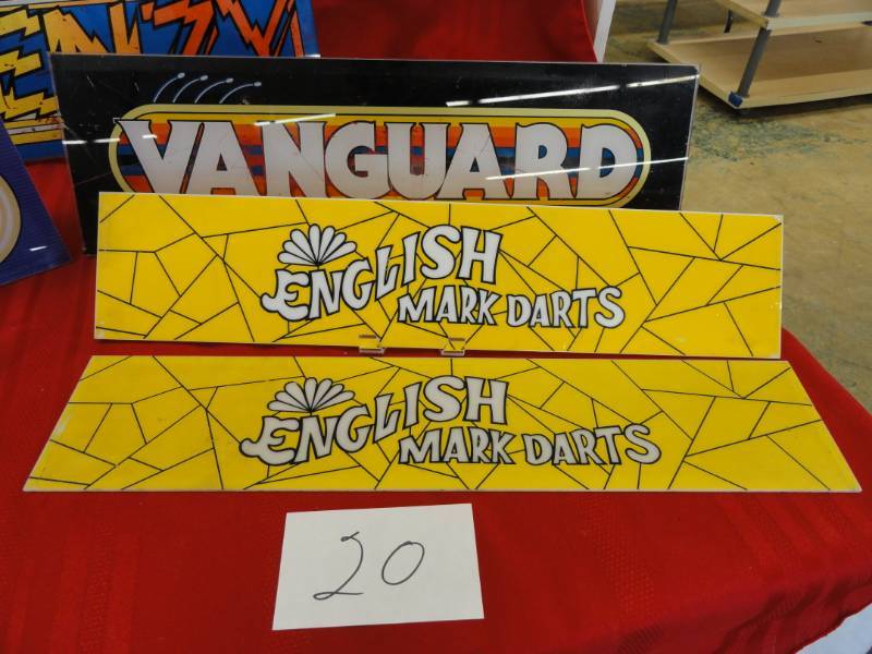 lot 20 image: Original Marquee Header for Stand Up Arcade Games