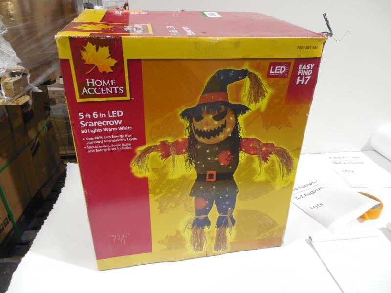 lot 80 image: HOME ACCENTS 56 SCARECROW LED LIGHT UP