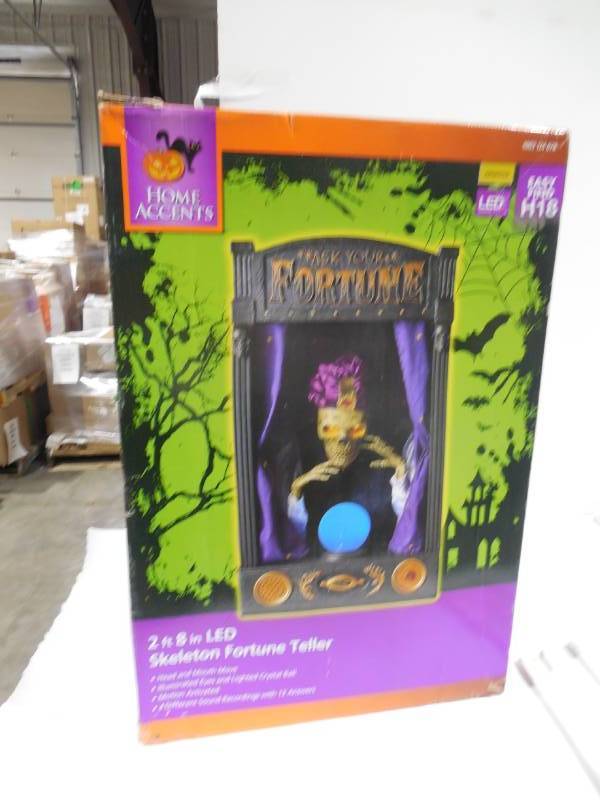 lot 93 image: HOME ACCENTS 28 SKELETON FORTUNE TELLER LED LIGHT UP