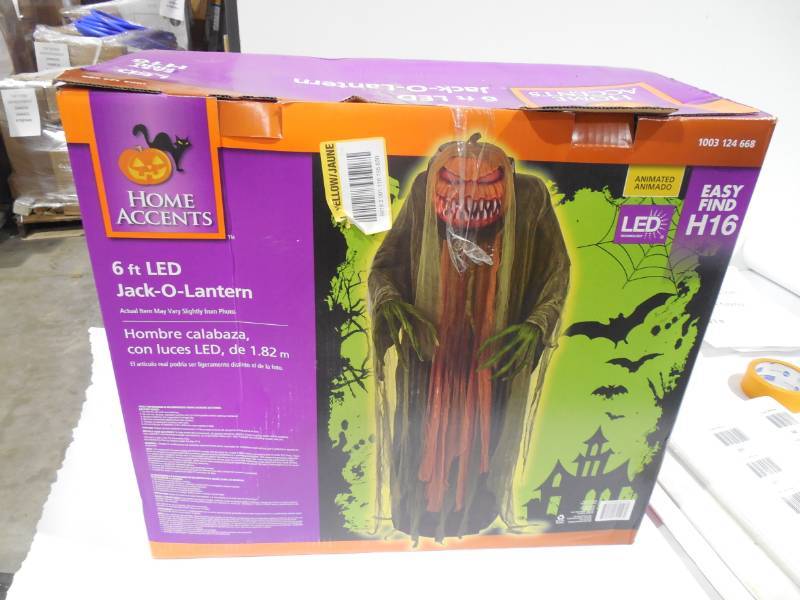 lot 94 image: HOME ACCENTS 6 JACK-O-LANTERN LED LIGHT UP
