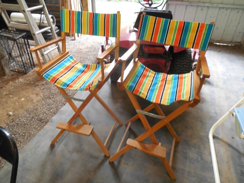 (2) HIGH TOP FOLDING CHAIRS