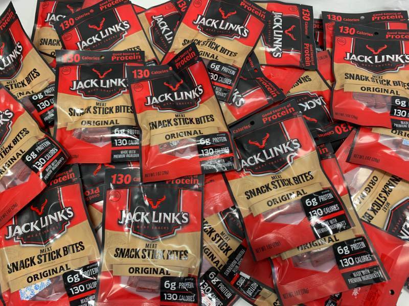 lot 1 image: 48 Bags Jack Link Snack Bites in Date $191 Retail