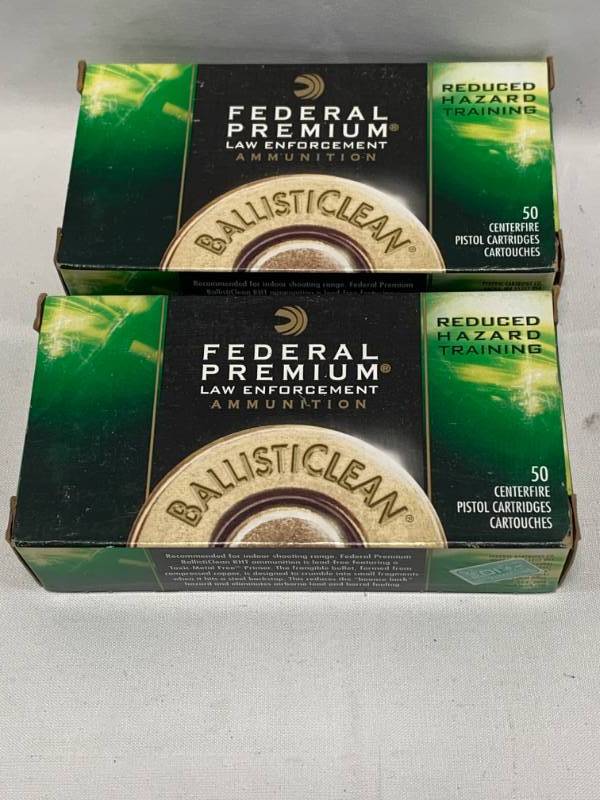 lot 3 image: 100 Rounds 9mm Federal Premium Ammo Ammunition